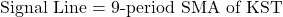 \text{Signal Line} = \text{9-period SMA of KST}